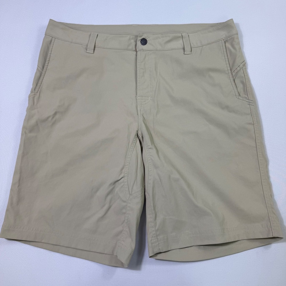 Stio Coburn Shorts 10" Mens 36 Tan Beige Nylon Stretch Outdoor Hiking Gorpcore